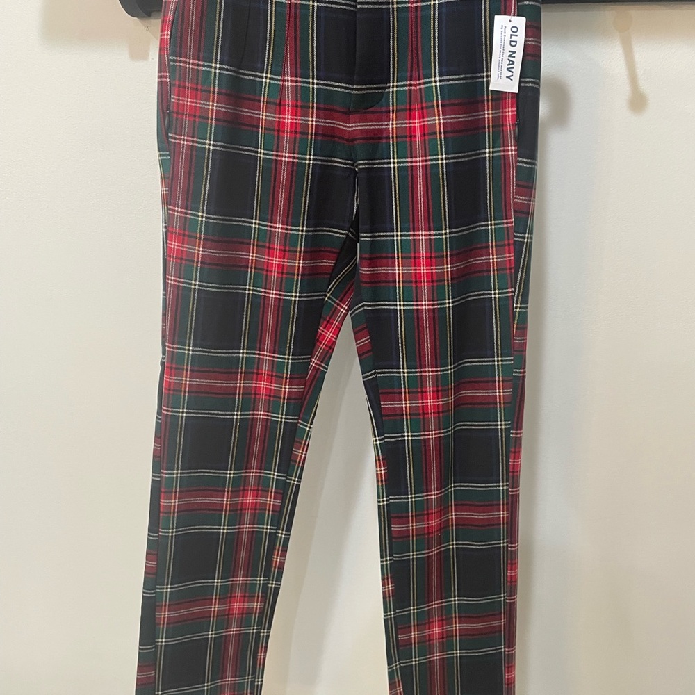 Old Navy Women's Plaid Skinny Pants - Red, Green, Black